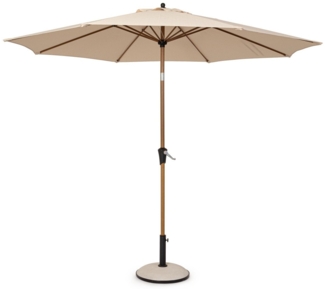 Bizzotto Sonnenschirm Palinuro aus Metall Ø 300 cm, Beige, LxB: 246.0x300.0 cm, Der Schirm ist neigbar