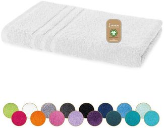 Lavea Handtücher Bali Handtuch 50x100 cm, Sporthandtuch, Fitness-Handtuch, Weiches Bio-Baumwollfrottee (1-St), pflegeleicht, GOTS-zertifiziert, extra saugstark mit 500g/m²