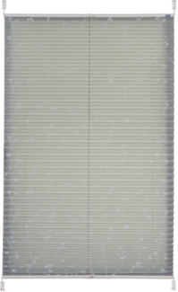 K-Home Klemmfix-Plissee, Elba Bedruckt Grau, 45x130 cm (B x L) Modern