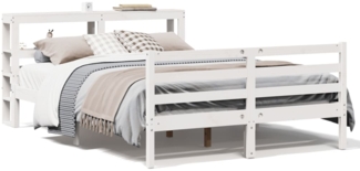 vidaXL Massivholzbett ohne Matratze Weiß 120x200 cm Kiefernholz 3305825