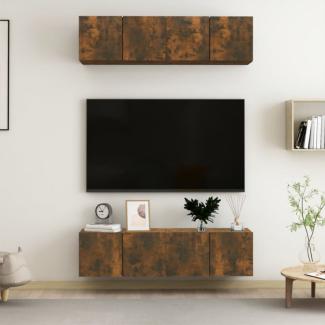 TV-Wandschränke 4 Stk. Räuchereiche 60 x 30 x 30 cm Holzwerkstoff