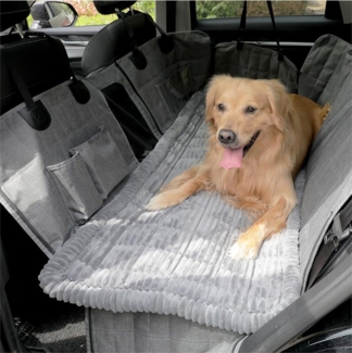 Ledander Tier-Autoschondecke Tierdecke Autoschondecke Hund Rücksitz 62x137cm, 2in1 Hundedecke für Auto Rückbank & Kofferraum mit Seitenschutz