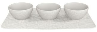 Villeroy & Boch Manufacture Rock Dipschälchen Set weiß 4-teilig