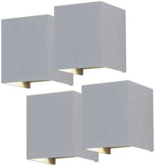4er Set LED Wandleuchten UP DOWN Strahler verstellbar VT759W