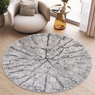 Tapiso Teppich SKY, rund, Höhe: 12 mm, Wohnzimmer, Schlafzimmer, modern Design, Rund