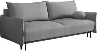 Sofa Dravolt mit Schlaffunktion, Bequeme 3 Sitzer Schlafsofa mit Bettkasten (Farbe: Velo 633)