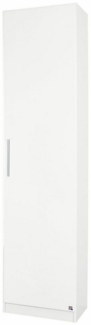 Rauch Möbel Minosa Schrank Kleiderschrank Drehtürenschrank 1-türig, Weiß, inkl. Zubehörpaket Basic 4 Einlegeböden, BxHxT 47 x 197 x 41 cm