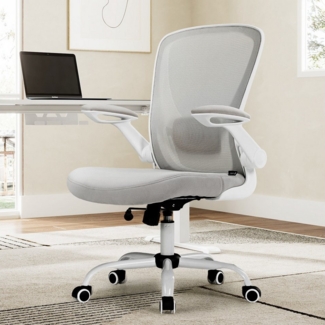 EE EUREKA ERGONOMIC Chefsessel Bürostuhl Ergonomisch Office Schreibtischstuhl Schmetterlingsrücken (Arbeitssessel Wippfunktion 90°-105°, Tragfähigkeit 150KG), Computerstuhl höhenverstellbarer mit Klappbaren Armlehnen