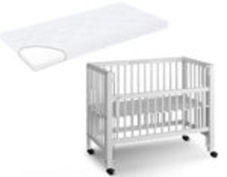 Tissi Anstellbett / Beistellbett Sophie inkl. Matratze Buche Weiss