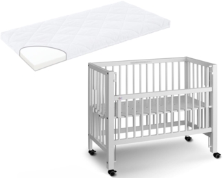 Tissi Anstellbett / Beistellbett Sophie inkl. Matratze Buche Weiss