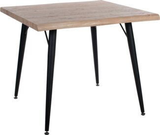 Duo Collection Esstisch Tailin Tisch Baumkantentisch, Massives Metallgestell, Belastbarkeit bis 100 kg