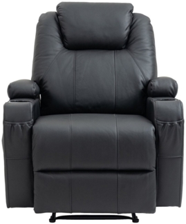 TPFLiving Sessel Boreto (Individuelle Massageprogramme für gezielte Entspannung, Wärmefunktion fördert das Wohlbefinden und lockert Muskeln), Maße (TxBxH): 94 x 83 x 105cm - Farbe: schwarz