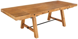 riess-ambiente Esstisch FINCA 165-240cm vintage braun · verlängerbarer Konferenztisch aus Holz (Einzelartikel, 1-St), recyceltes Pinie-Massivholz · inkl. 2 Ansteckplatten · bis 10 Personen