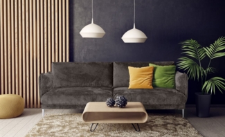 Sofa Designersofa MADISON 2-Sitzer Stoff Tender Way Anthrazit