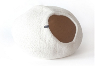 LucyBalu Tierbett Katzenhöhle aus Filz, Filzhöhle für Katzen, Kuschelhöhle für Katzen