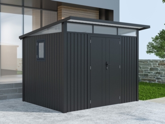 Metall Gerätehaus Skylight 5,80 m² Anthrazit