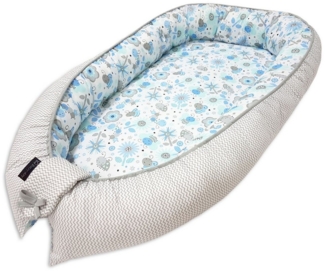 Baby-Joy Babyschlafsack Babynest Kokon ZICK ZACK Linie 100% Baumwolle (1 tlg), Atmungsaktiv. Kuschelweich.