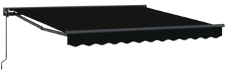 vidaXL Einziehbare Markise Schwarz 300x250 cm Stoff 3330049