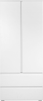 Kleiderschrank Junis / Image , Holzwerkstoff , Weiß , 80 x 191 x 55 cm