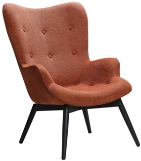 Sessel Metall und Stoff Kupfer und Schwarz