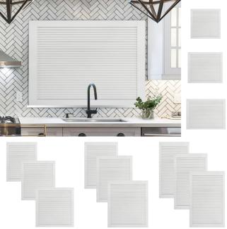 vidaXL Schranktüren Lamellen-Design 2 Stk. Weiß 69x59,4 cm Massivholz 151167