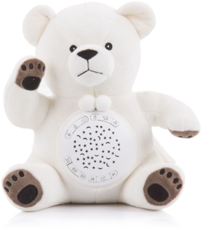 Chipolino Musik Plüschtier Bär Projektor Timer 12 Melodien Lautstärkeregelung braun
