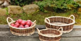 Schale aus Weide, mittel, Ø 27 cm Obstkorb, Obstschale, Dekoschale, Servierschale