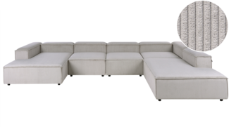 Modul Ecksofa 5-Sitzer ARDAL Cord Taupe linksseitig