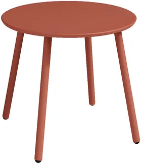 Vente-unique - MIRMANDE Gartensitzgruppe Metall Rot - B 50 cm x H 44,5 cm x L 50 cm