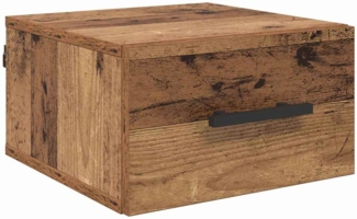 vidaXL Nachttisch Wandmontiert Altholz 35 x 35 x 20 cm Holzwerkstoff 882418