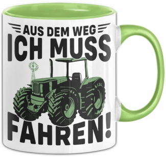 Trendation Tasse Traktor Trekker Tasse Geschenk Landwirt Bauer Geschenkidee Kaffee-Bech