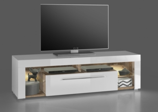 Lowboard GOAL 13 Weiß Hochglanz-Old Style