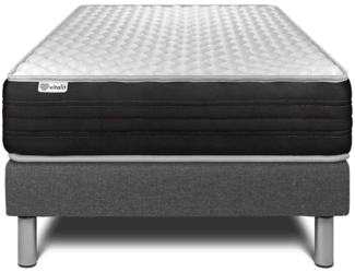 VITALMEMO ONE matratze 120x200 cm + Bettgestell mit lattenrost, Härtegrad 4, Memory-Schaum, Höhe : 24 cm