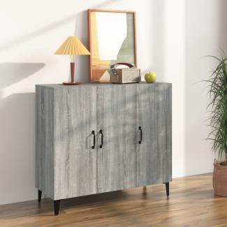 vidaXL Sideboard Grau Sonoma 90 x 34 x 80 cm Holzwerkstoff [817463]