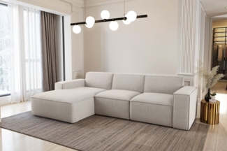 Kaiser Möbel Ecksofa Eckcouch SIENA L-Form, Stoff Poso/Salvador/Maloy/Artico/Velo, Einzelsofa, Bequem, originelles Design, praktisch, viele Farben