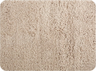 MSV Badteppich Badematte Badvorleger Duschvorleger Mikrofaser Hochflor flauschig 40x60 cm – Beige