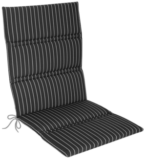 KETTLER Polsterauflage 854 Mittellehnerauflage, Gartenmöbelauflage Streifenmuster Anthrazit 110x48x3cm