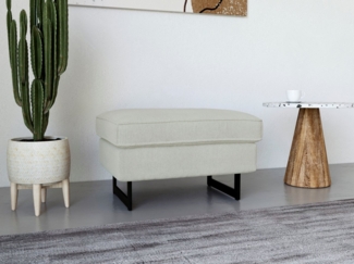 Places of Style Polsterhocker Pinto, mit Keder, Metallfüßen und auch in Cord Bezug erhältlich