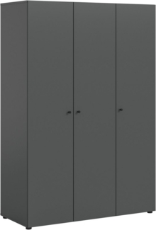 Home affaire Kleiderschrank BILLINGS, TOPSELLER!, Schlafzimmerschrank, Schrank, Garderobenschrank (OTTO BESTSELLER, Garderobe & Schlafzimmer) Breite 130cm, grau, 3-türig, inkl. 1 Kleiderstangen und 4 Ablageböden