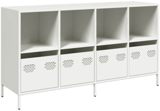 vidaXL Sideboard Weiß 135x39x73,5 cm Kaltgewalzter Stahl 3307166