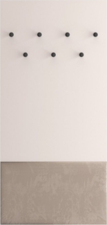 Lomadox Garderobenpaneel VITTORIA-131, in Kaschmir, 69 cm breit, mit Haken und Polster