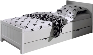 Einzelbett mit Bettschublade Karalynn 207x96x77 MDF Weiß