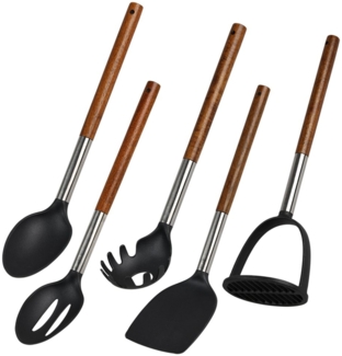 KESPER® Kochbesteck-Set 5-er SET Küchenhelfer (Set, 5-tlg), aus FSC®-zertifiziertem Akazienholz/Edelstahl/Kunststoff