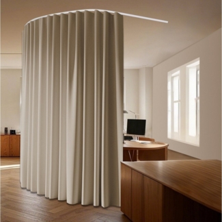 Jibenhome Gardine Raumteiler Vorhang,Verdunkelungsvorhang mit Schiene (1 St), verdunkelnd, Extra Breite,Gardine mit Schieneneinbausatz