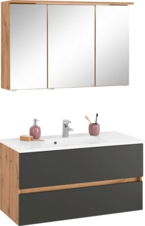 welltime Badmöbel-Set Lucca, (2-St), Breite 100,5 cm, mit direkter Beleuchtung