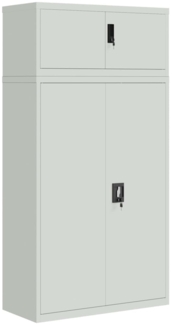 vidaXL Aktenschrank Hellgrau 90x40x180 cm Stahl 3188319