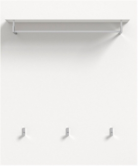 INOSIGN Garderobenpaneel CAPRI, Breite 80 cm, 1 Ablageboden, 3 Haken, 1 Kleiderstnage, Wandgarderobe, Paneel, Garderobe, Flurpaneel, Wandpaneel