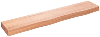 vidaXL Wandregal Hellbraun 100x20x6 cm Massivholz Eiche Behandelt 363679