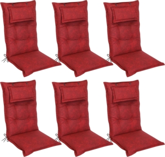 DILUMA Hochlehnerauflage Hochlehner Auflage Florence mit Kopfpolster 120 x 50 x 8 cm, (6 St)
