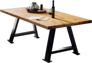 Esstisch 240x100 Teak Stahl Holztisch Esstisch Speisetisch Küchentisch Küche